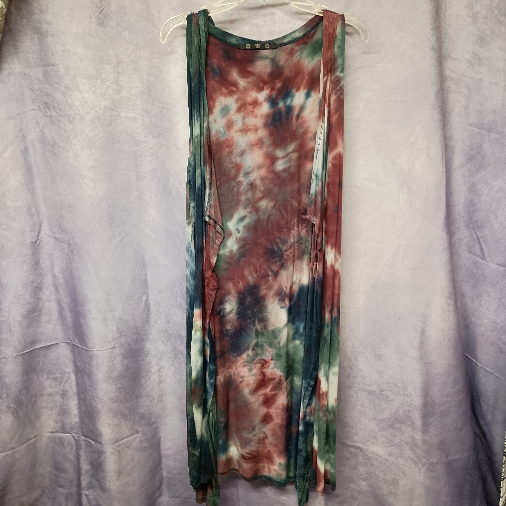 Coin 1904 Tie Dye‎ Maxi Hooded Vest